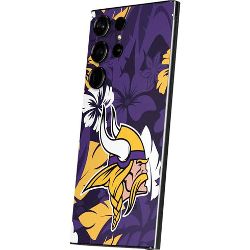 NFL Minnesota Vikings Tropical Print Galaxy S25 Ultra Skin